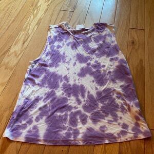 NWOT Abound women's purple/white tie dye sleeveless tank top size small
